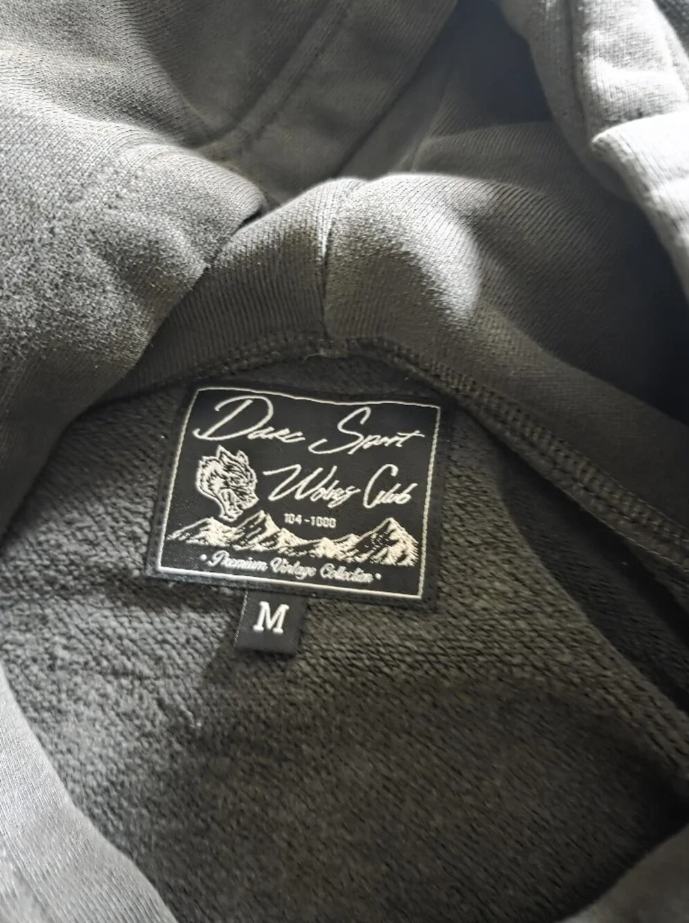 Darc Sport Wolves Graphic Hoodie - Charcoal with Purple Print